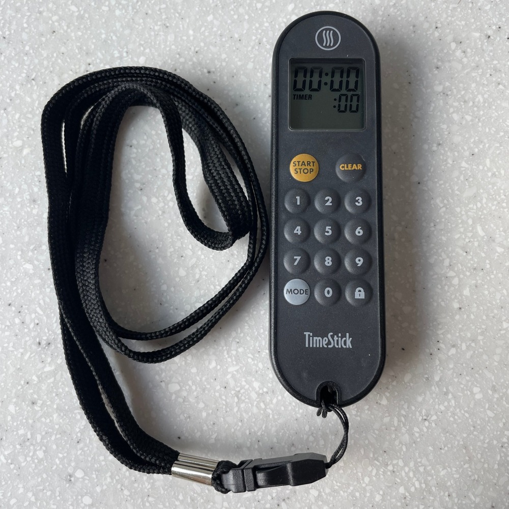ThermoWorks TimeStick‎ Digital Kitchen Timer Magnetic Lanyard Black TX-4100